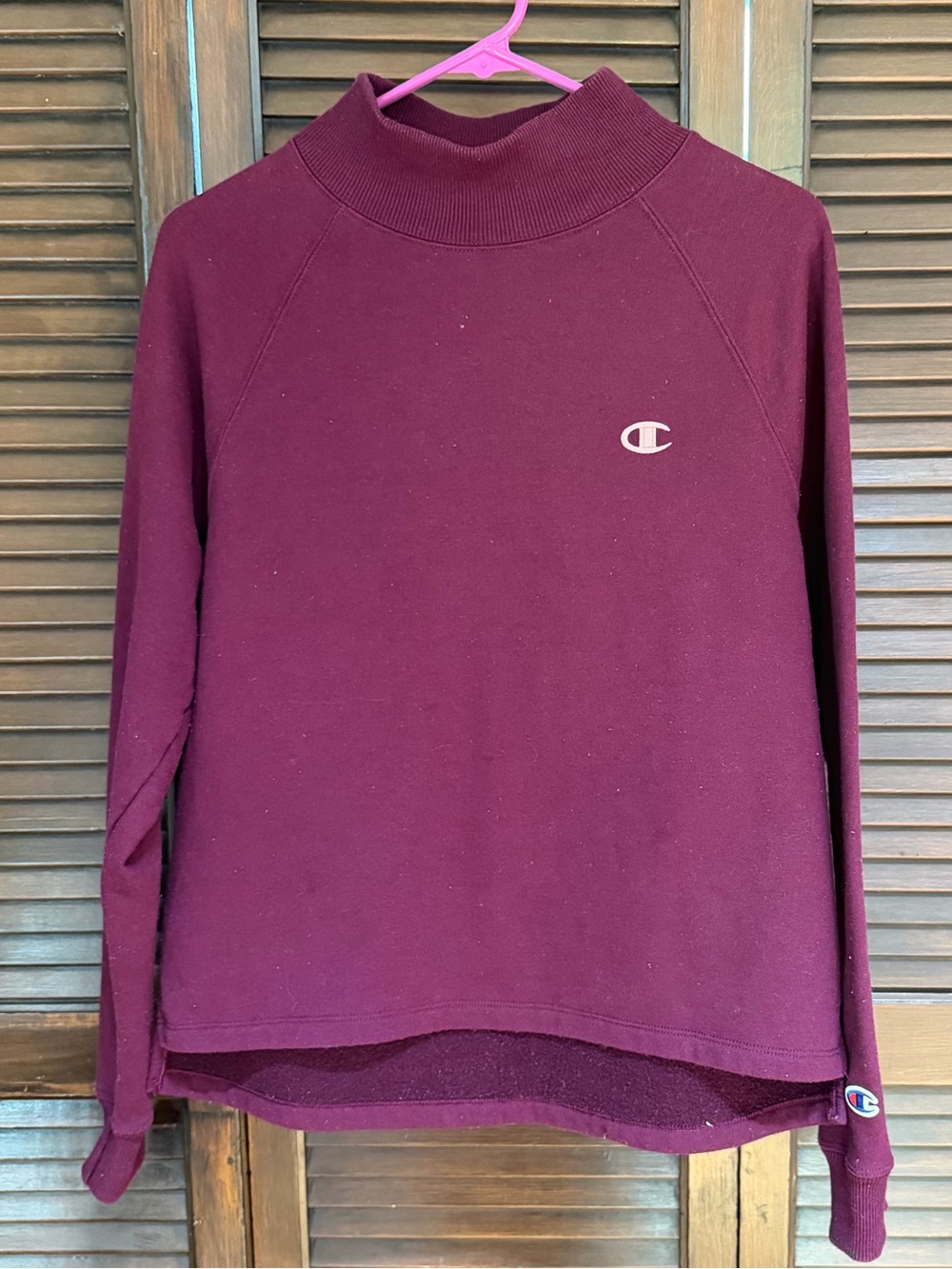 Champion Wine Mock Neck Sweatshirt